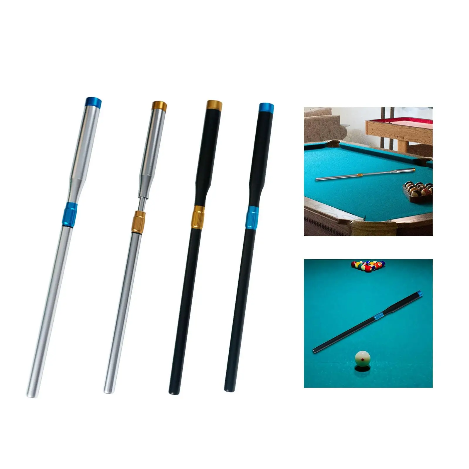 

Telescopic Billiard Pool Cue Extension Rod 72.5cm to 102cm for Home Party Club Easily Install Portable Aluminium Accessories