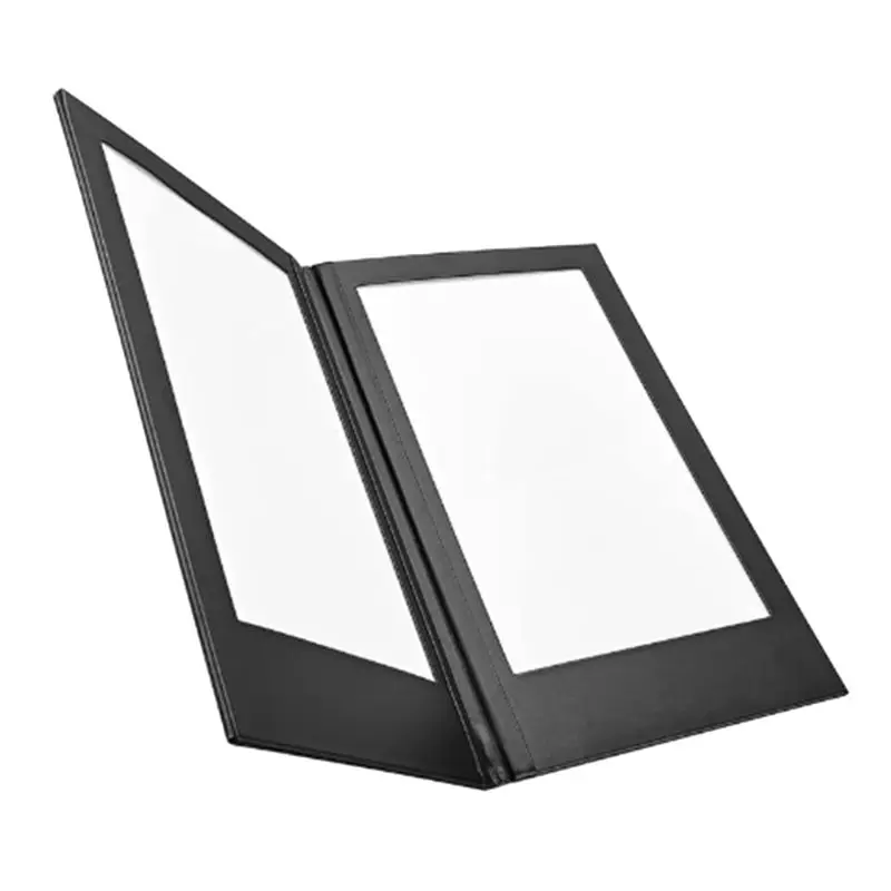 

ABGG-Rechargeable LED Light Menu Book PU Leather Display Book Night Club Restaurants Beer Bar Shop Cafe Two Pages
