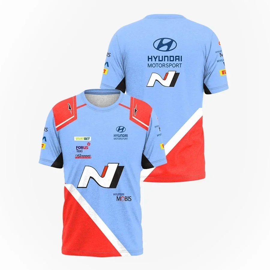 2024/25 New Popular Fashion Hyundai Printing Jersey Outdoor Sport Summer Men‘s T-shirts Quick Drying Breathable Women’s T-shirts