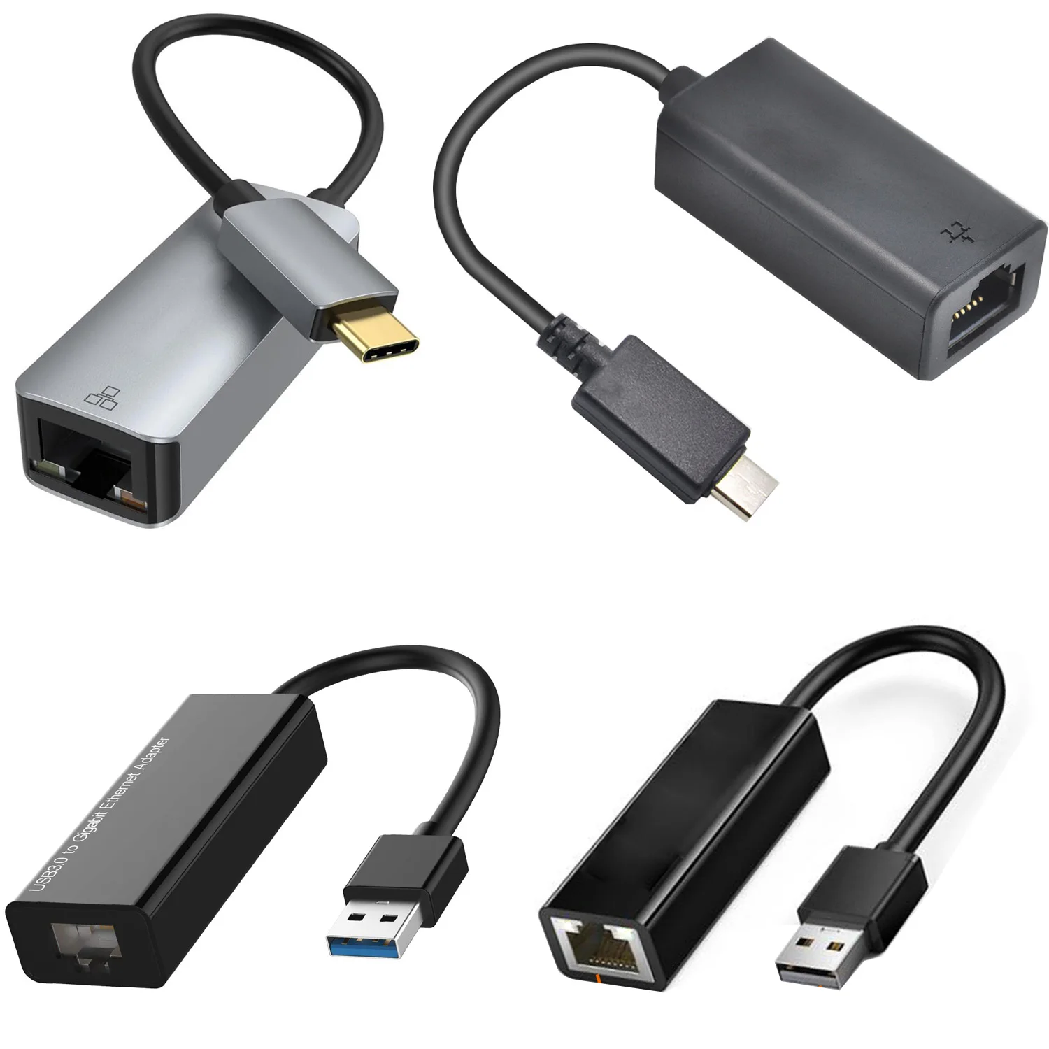 USB محول الشبكة 1000 متر/100 متر Realtek رقاقة USB 3.0/USB2.0/USB C إلى RJ45 إيثرنت كابل الفاصل للكمبيوتر المحمول Mac Os/windows 11