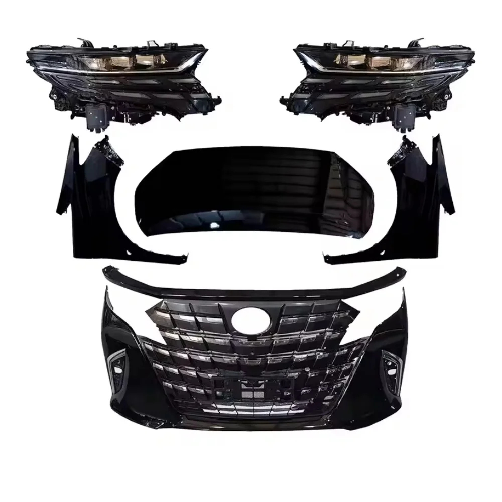 2015-2023 Convert to 2024 Alphard 40 Body Kit Upgrade Modified Bumper for Toyota Vellfir&Alphard 30 to 40 Series Body Kit