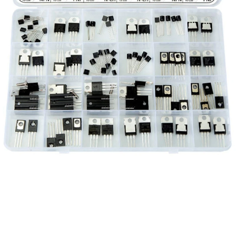 SOT-23 Electronic Components, Transistors, Bjts, Mosfets, Diodes, Schottky, Switches, 24 Types Durable Easy Install Easy To Use