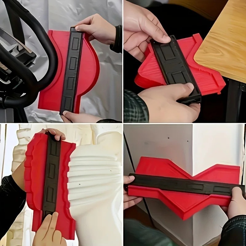 أداة قياس الكفاف المثالية، مسطرة بلاستيكية متعددة الوظائف، مناسبة لقياس النجارة #4