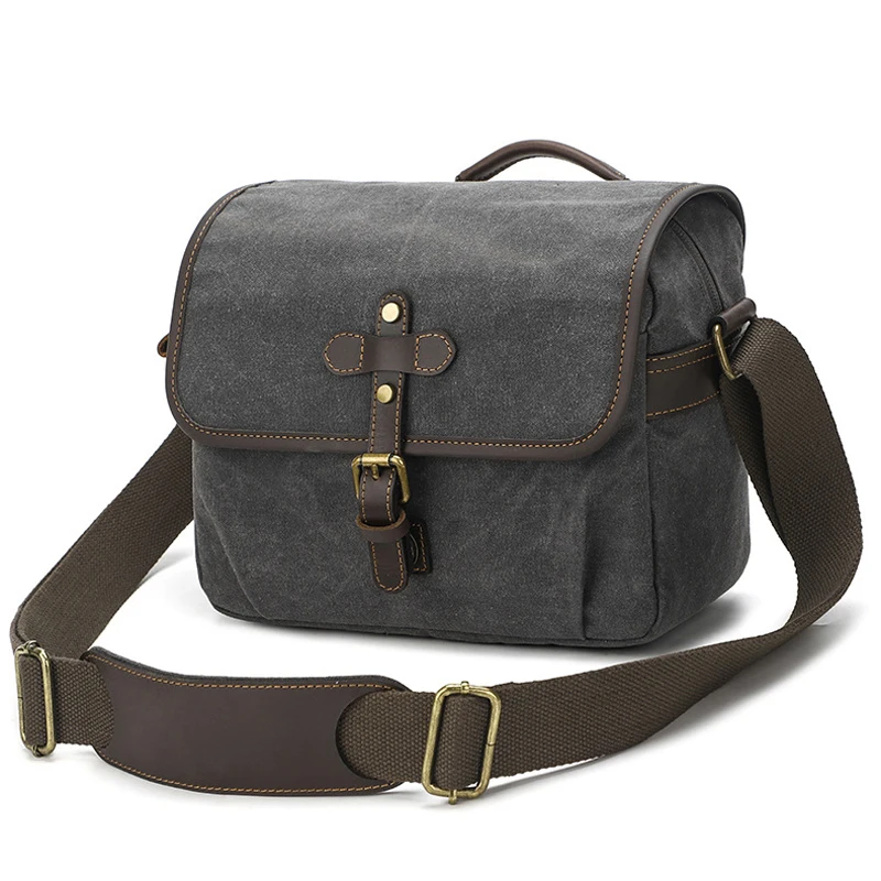 

Retro Camera Bag Leisure Photography Packages Large Commuting Shoulder Pack College Short Trip Handbag Canvas Messenger Bags