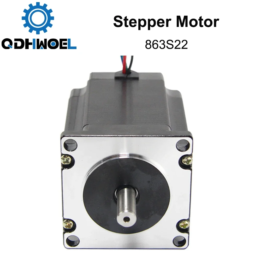 QDHWOEL  Leadshine 3 phase Stepper Motor 863S22 for NEMA34 5A Length 71mm Shaft 12mm