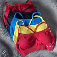 Teveo New High Quality Yoga Pilates Fitness Elastic Fitness Women Sports Vest Bra Top Cross Back Style