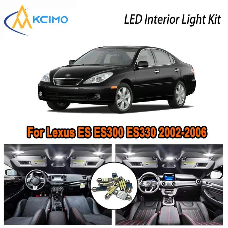 

For Lexus ES ES300 ES330 2002-2006 2002 2003 2004 2005 2006 LED Interior Dome Map Trunk Light Kit Car Led Lamps Canbus No Error