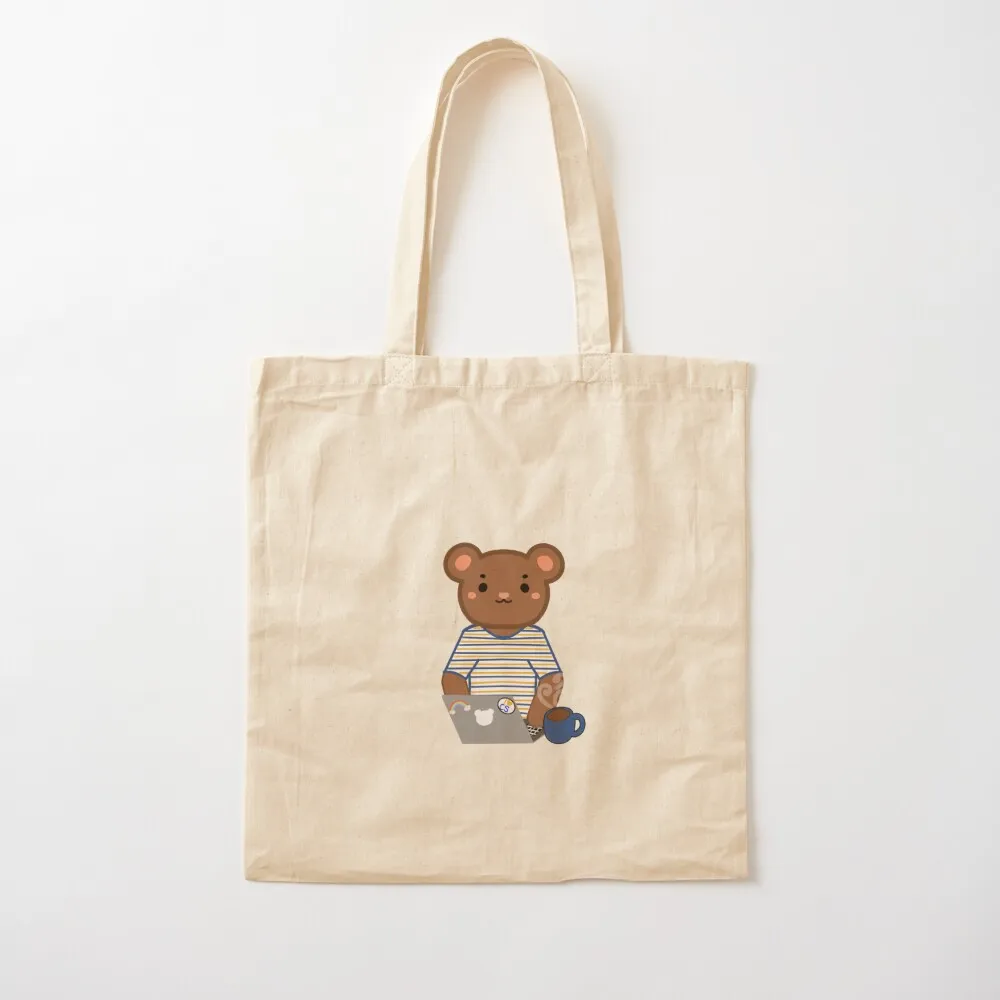 

I love computer science bear Tote Bag canvas tote Women's shopping custom canvas Canvas