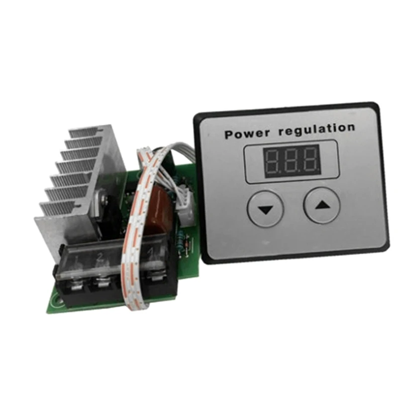 4000W 220V AC SCR Voltage Regulator Dimmer Electric Motor Speed Temperature Controller + Digital Meters For Water Heater