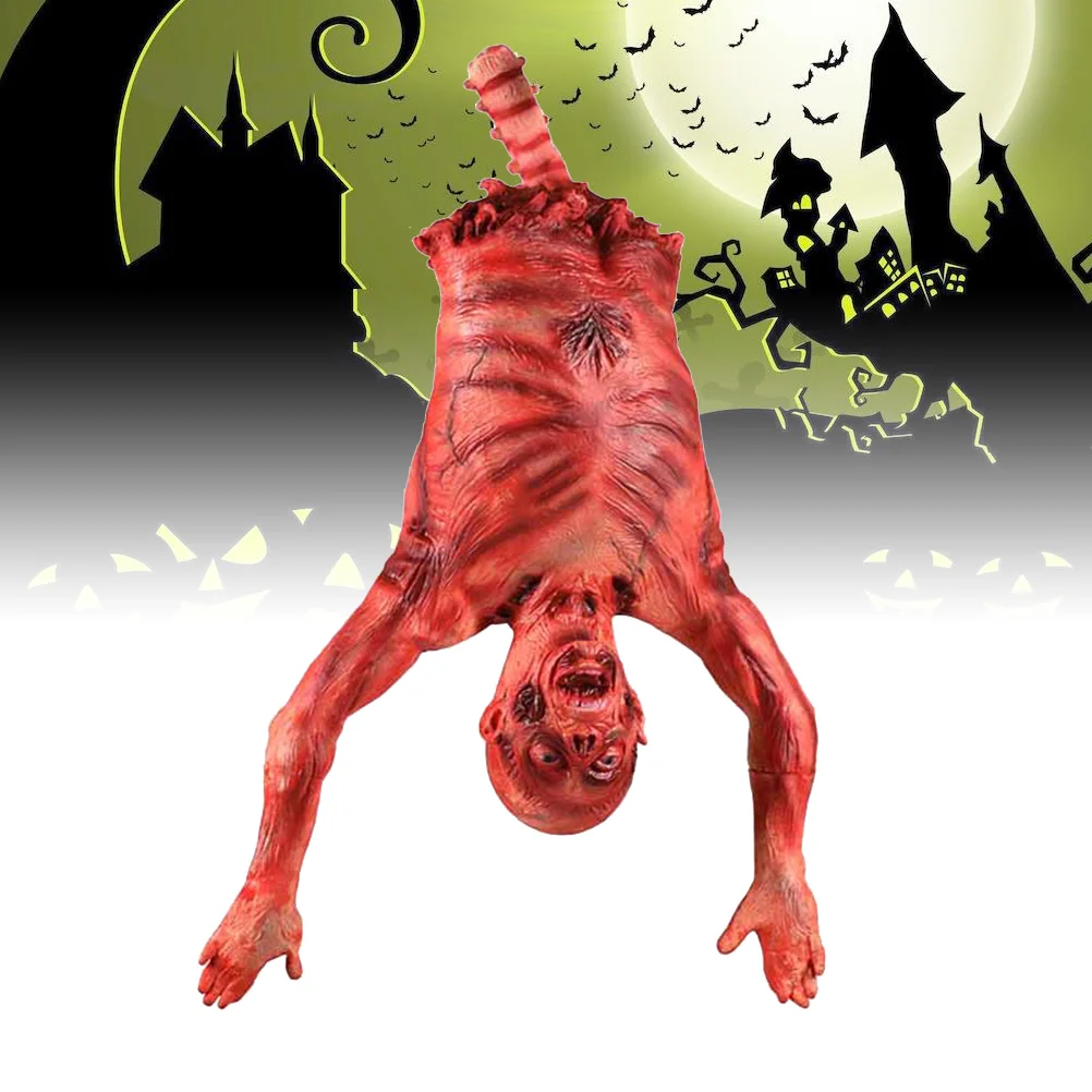 

Hanging Skinned Human Halloween Ghost Decor Creepy Props Scary House Body Real Person