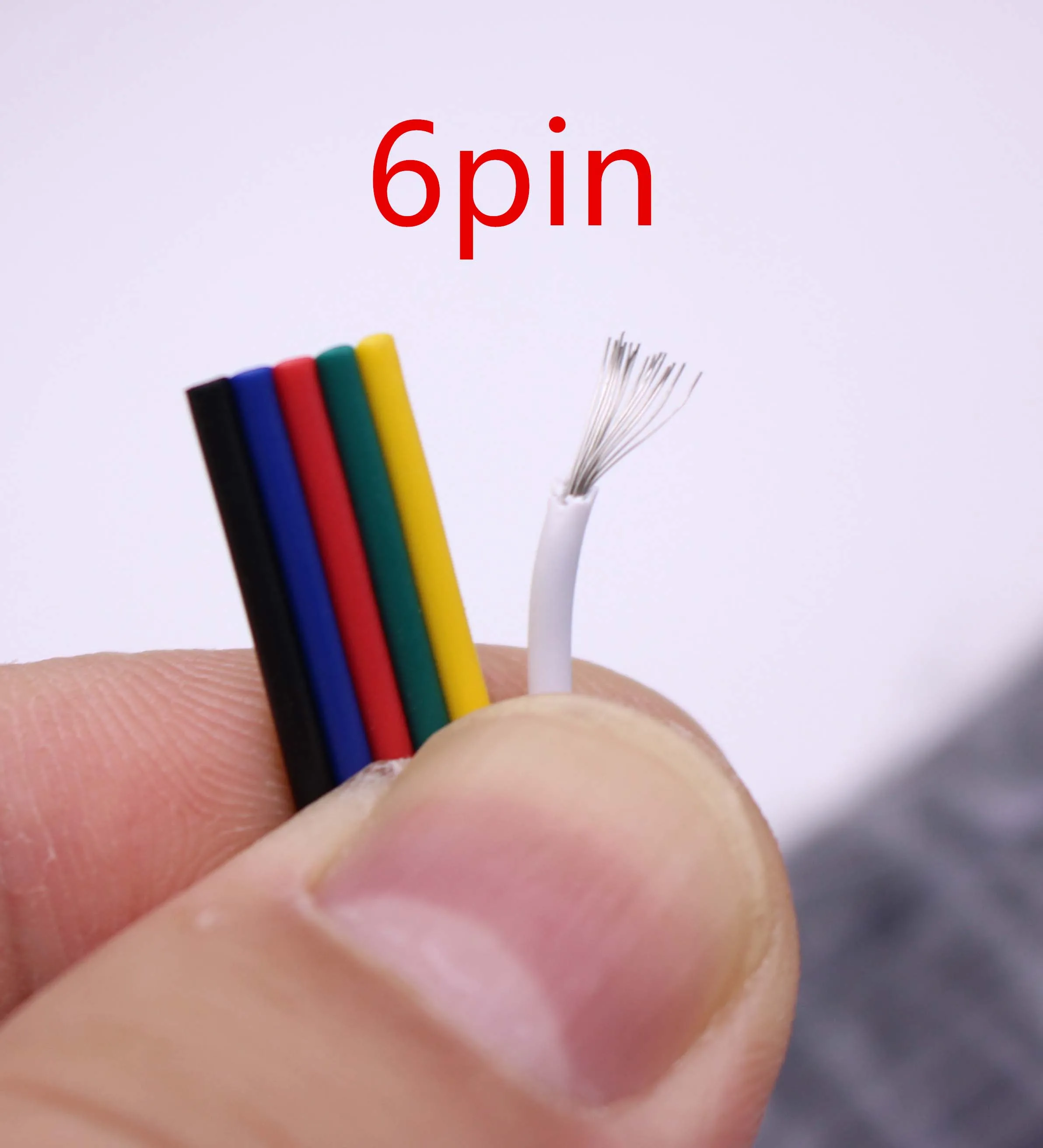 5M 2 3 4 5 6 pins 22# wire Extension Cable Connector 22AWG  Wire Cord For 5050/3528 RGB LED Strip/Light/Module etc.