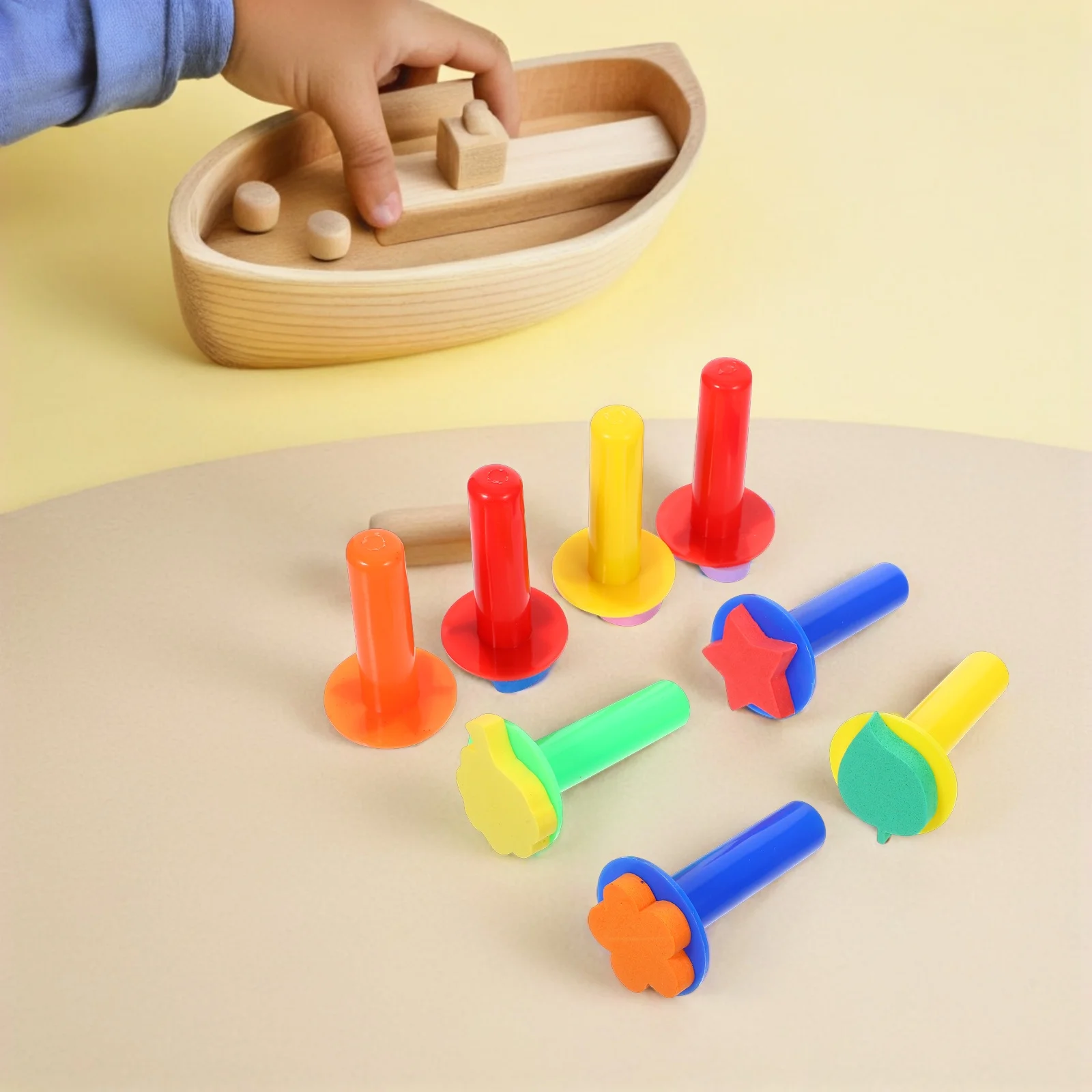 طقم رسم للأطفال مكون من 32 قطعة، طوابع إسفنجية إيفا، أشكال متنوعة، سهلة التنظيف، لوازم فنية ذاتية الصنع، أنشطة حفلات الفصول الدراسية #5