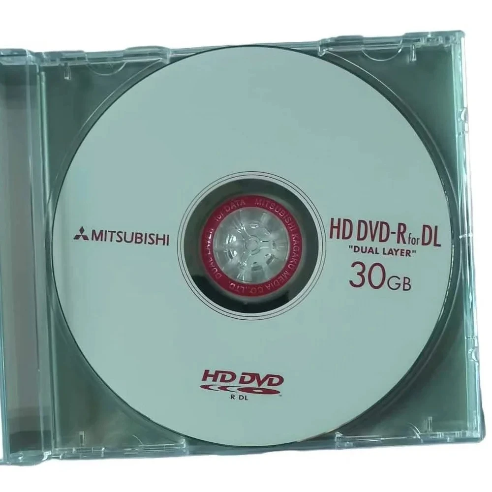 Mitsubishi HD DVD-R Blank Disk for Single Sided Dual Layer Capacity 30GB High quality one-time recording HD DVD-R for DL