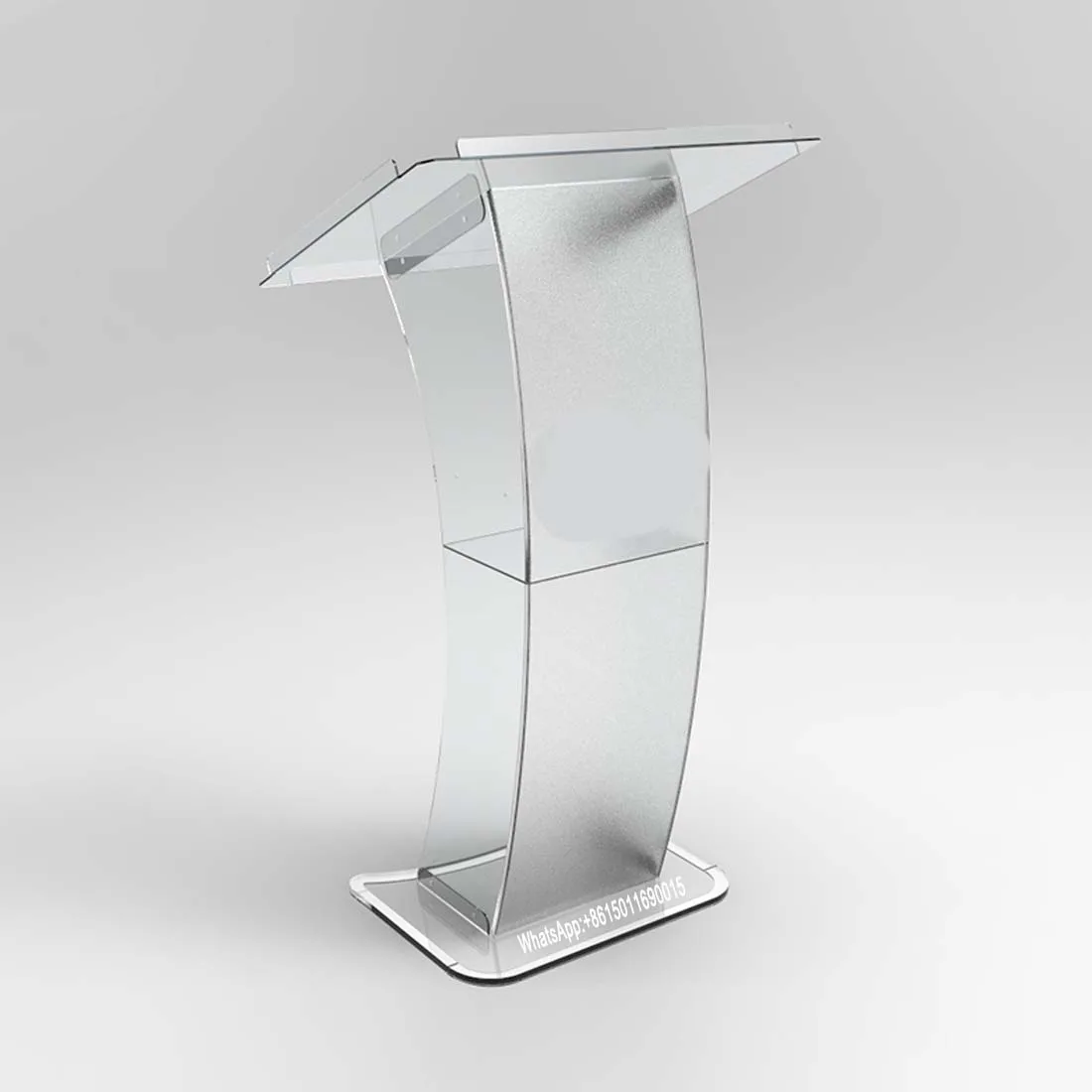 Customized crystal podium presided over the guest desk podium welcome front desk lighted parking desk reception desk