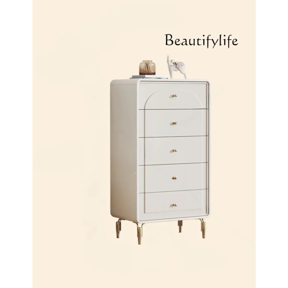 

Cream Style Chest of Drawers Living Room Storage Cabinet French Master Bedroom Bed Tail Wall Cabinet Modern Minimalist