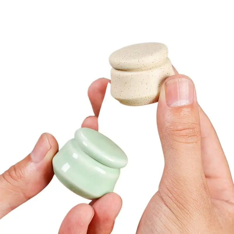 5ml Mini Leeres Keramik-Kosmetikdöschen, Niedlicher Tragbarer Behälter für Gesichtscreme und Festes Parfüm – Detail 6