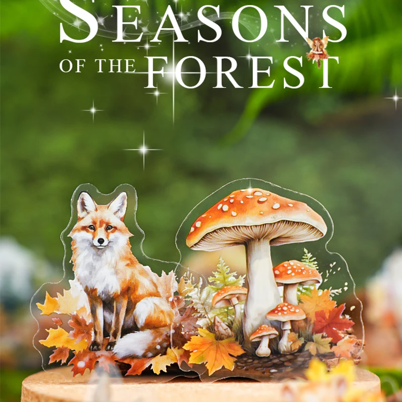 

Mr. Paper, Four Seasons Forest Animal Themed Stickers, DIY Scrapbook Phone Case Photo Album Diary Decoration Stationery Stickers