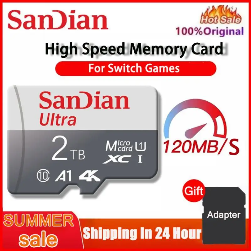 Original 2TB SD Card Memory Card TF/SD 128GB 256GB 512GB Mini Memory Card Class10 For Camera/Phone 2024 NEW