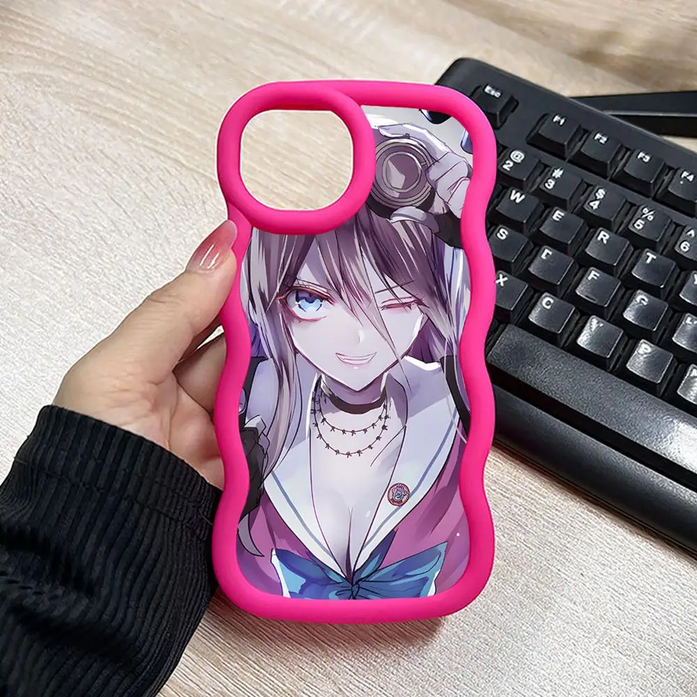 

Danganronpa Miu Iruma Phone Case for iPhone 17 16 15 14 13 12 11 Air Pro Max Plus Red Soft TPU Wavy Edge Cover