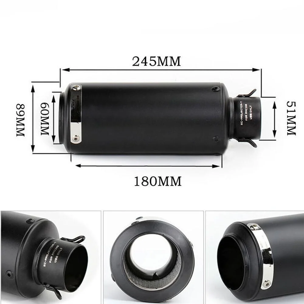 Für Yamaha R6 2006-2016 Komplettes Auspuffsystem mit schwarzen Endrohren, Schalldämpfer, Vorderem Verbindungsrohr, Auspuffsystemen und Auspuffrohren – Detail 4