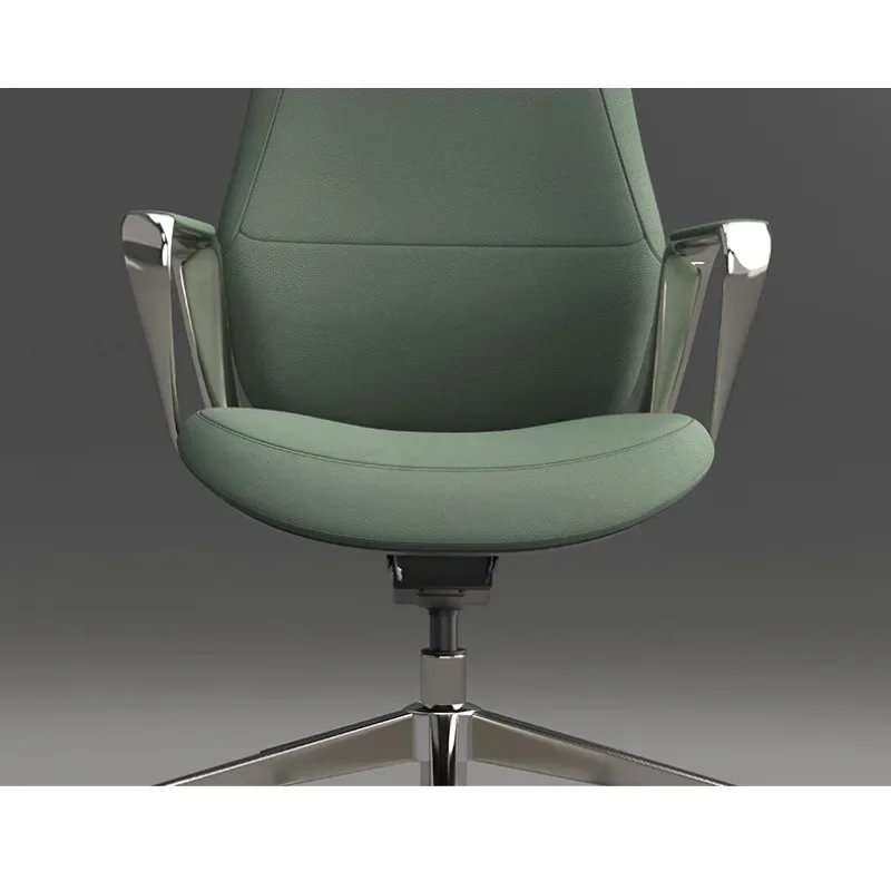 Leather Computer Chair Ergonomic Chair Backrest Comfortable Boss Business Office Swivel Household