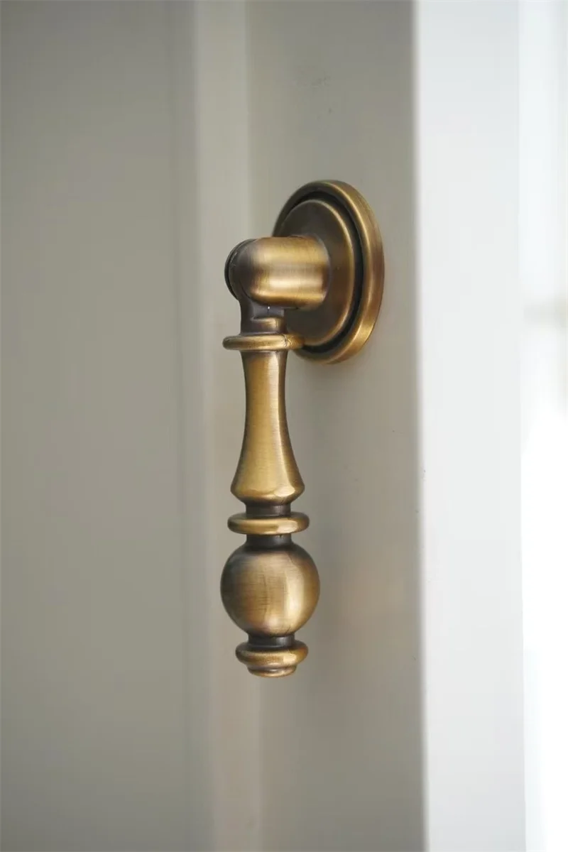 French Chrome Plated Silver Pendant Shape Cabinet Handles Drawer Door Knob Bronze Kitchen Wardrobe Cupboard Shoe Closet Pulls