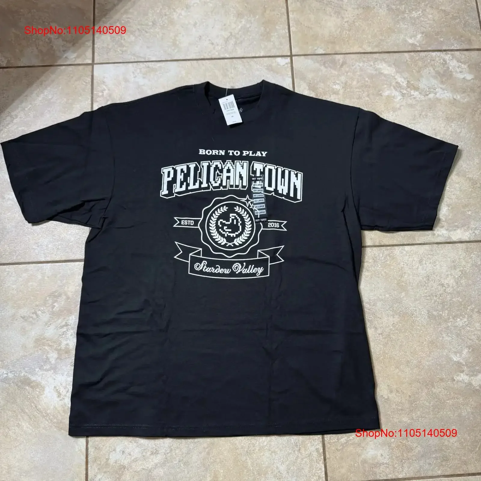 Stardew Valley Pelican Town Varsity T Shirt 2XL New Heavy Cotton vintage Washed Top For Everyday Wear Soft fashion streetwear