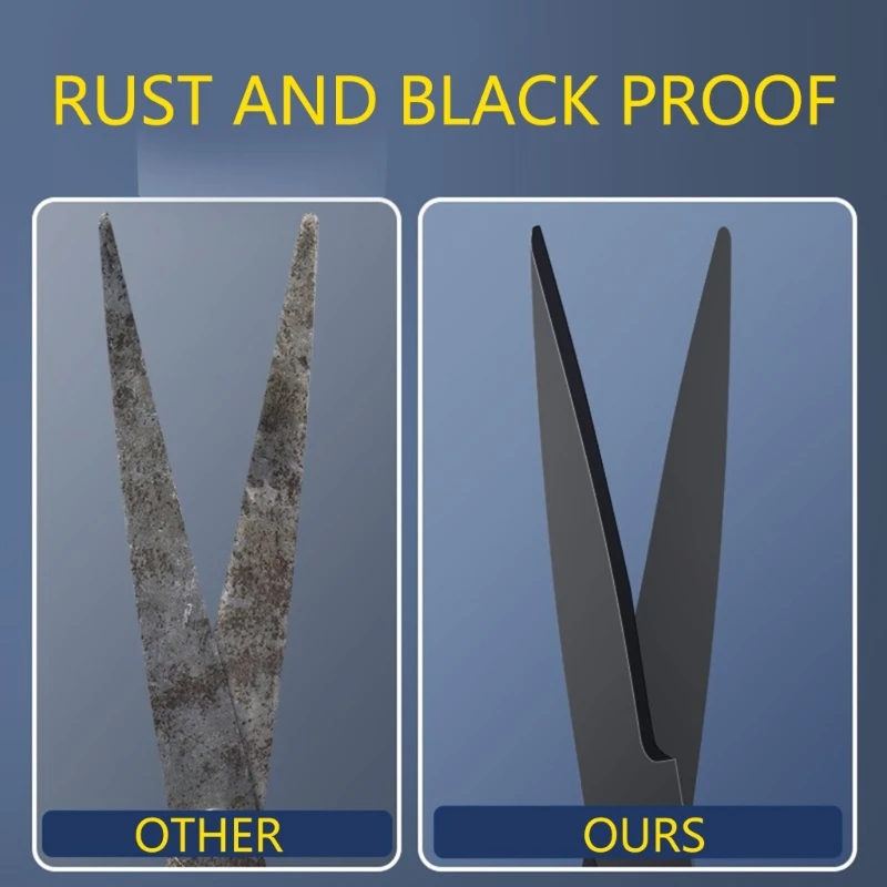 مقص مكتب مطلي غير لاصق مع شفرات لصياغة الخياطة والقطع متعدد الأغراض قبضة مريحة مقبض مطاطي لطيف F19E