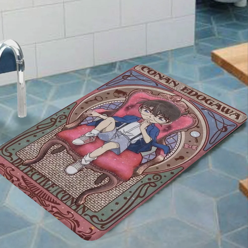 Detective Conan Floor Mat Rectangle Anti-slip Home Soft Badmat Front Door Indoor Outdoor Mat Hotel Decor Mat