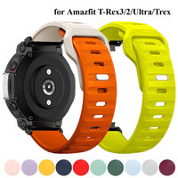Silicone Strap Watchband For Amazfit T-Rex 3 2 Smart Watch Silicone Strap Bracelet Correa For Amazfit T-Rex/T Rex Pro Wrist Belt