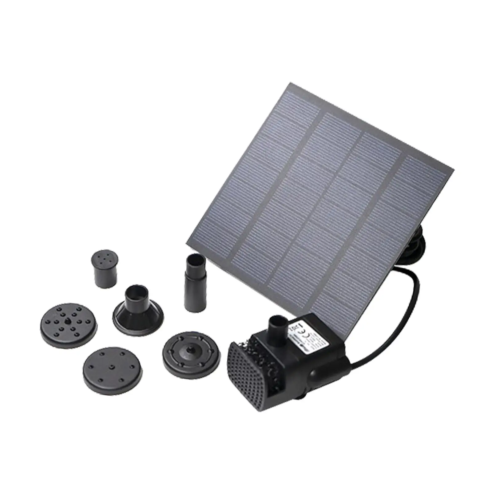 Solar Water Pump for Garden Fountains with Six Nozzles PVC Pond Generator for Backyard Patio Decor