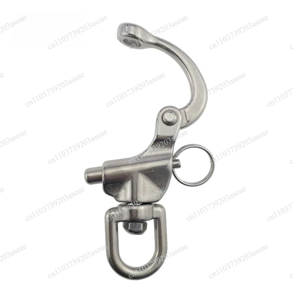 Stainless steel 316-turn rotary spring shackle, quick release hand pull quick release shackle, marine hardware
