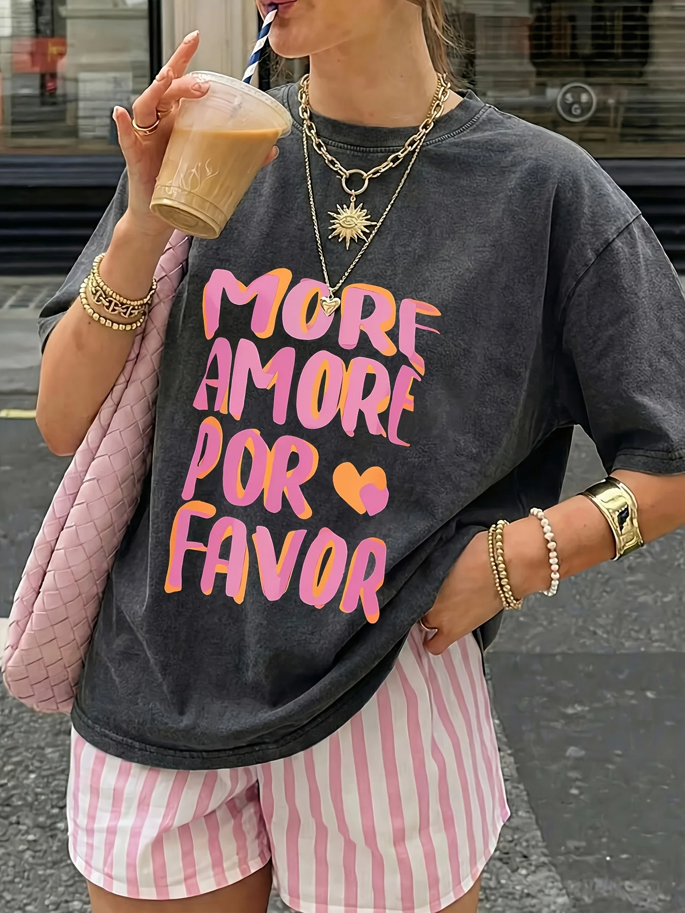 Summer women's suit with letter printing breathable sweat-absorbing casual fashionable outdoor women's clothing