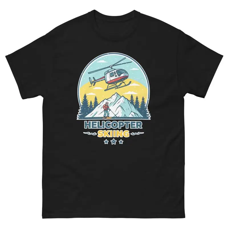 

Helicopter Skiing Mountain Ski Resort Town T Shirt