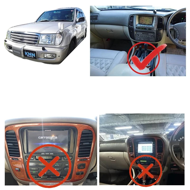 Ruili84 RHD For Toyota Land Cruiser 100 LC100 FJ100 Ujz100 2003-2007 air vent outlet Dashboard Air fresh window Panel RHD