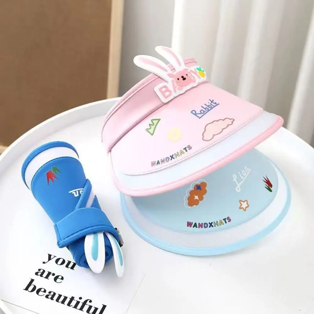 Cartoon Print Kids Sun Cap Visor for Boys Girls Cute Infant Fisherman Hat Summer UV Protection Toddler Panama Hat