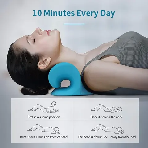 

Relaxer Pillow for Neck, Shoulder and TMJ Pain Relief, Cervical Traction Device, Chiropractic Pillow for Cervical Spine, MJ