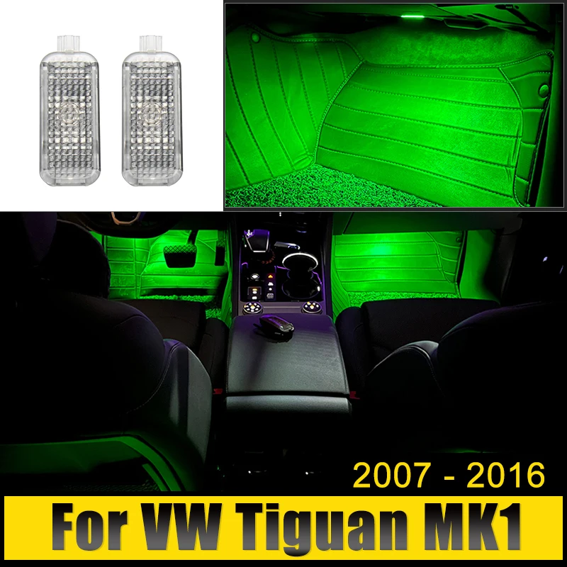 

For Volkswagen VW Tiguan MK1 5N 2007 2008 2009 2010 2011 2012 2013 2014 2015 2016 Car Footwell Lamp Atmosphere Light Accessories