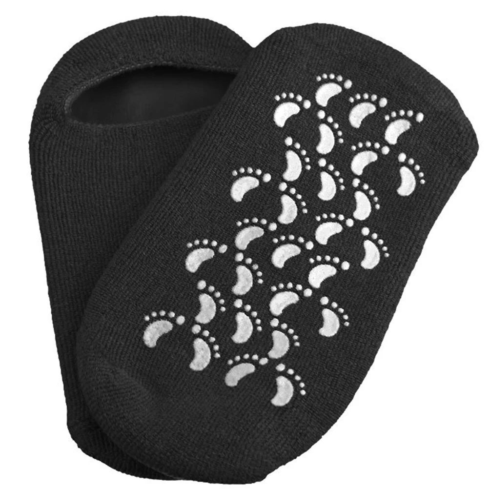

2 Pairs Black Moisturizing Gel Gloves Hand Spa Accessories Skin Care Foot Cover Premium Durable Birthday Christmas