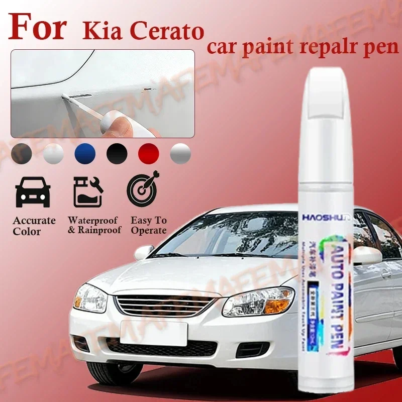 For Kia Cerato 1998-2025 VQ GQ YP KA4 Paint Repair Pen Touch Up Scratch Remover DIY Auto Accessories Black White Silver Red