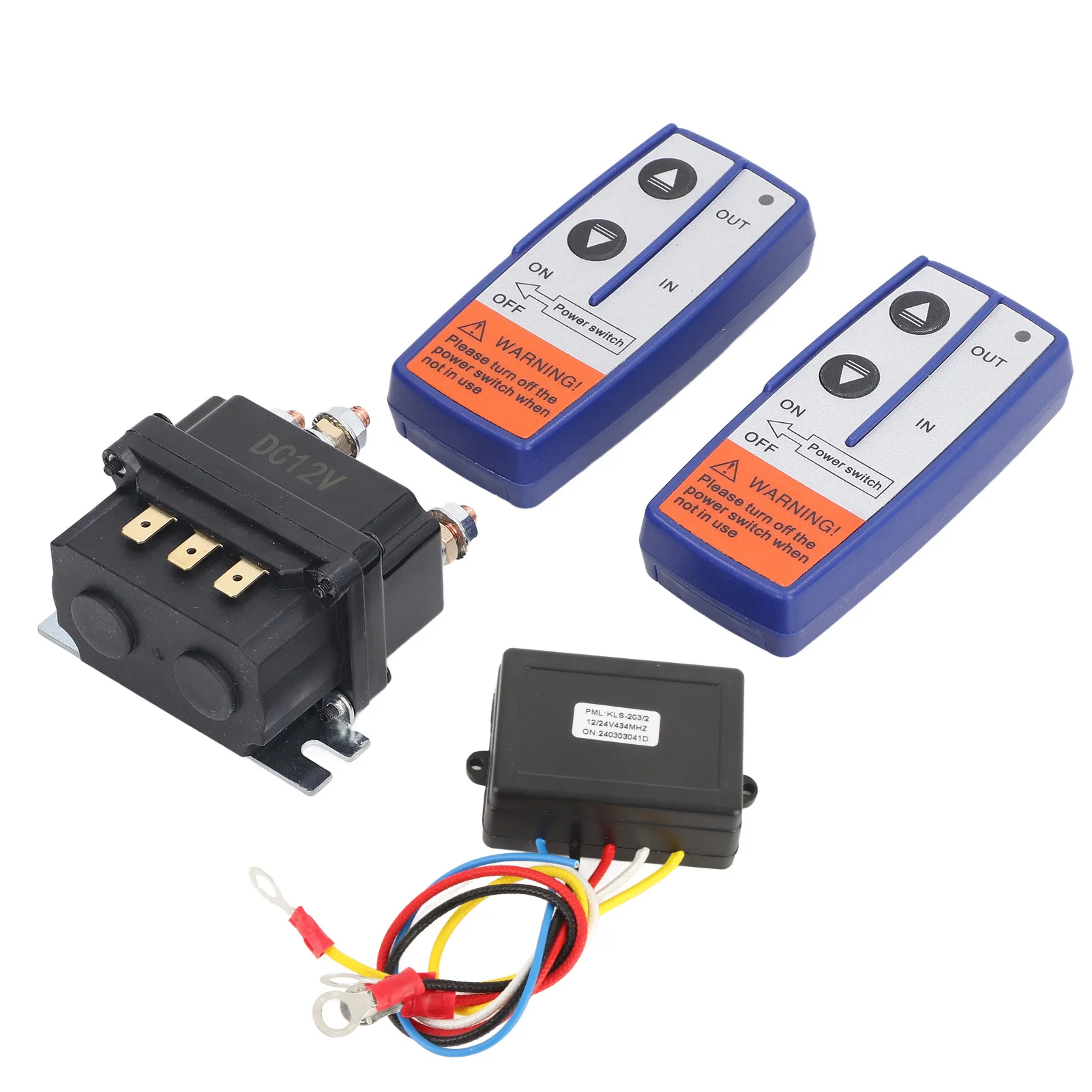 

LR4250 Winch Relay Remote Control Kit 12V 250A Winch Relay Kit with Remote Controller Relay Contactor Switch Universal For Car