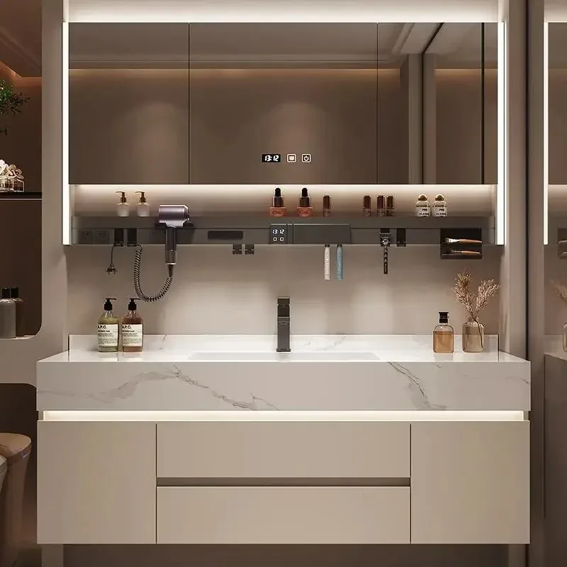 

Decorations Organizer Cupboard Storage Mirror Accessories Toilet Display Luxury Bathroom Cabinet Paper Gabinete Room Furniture