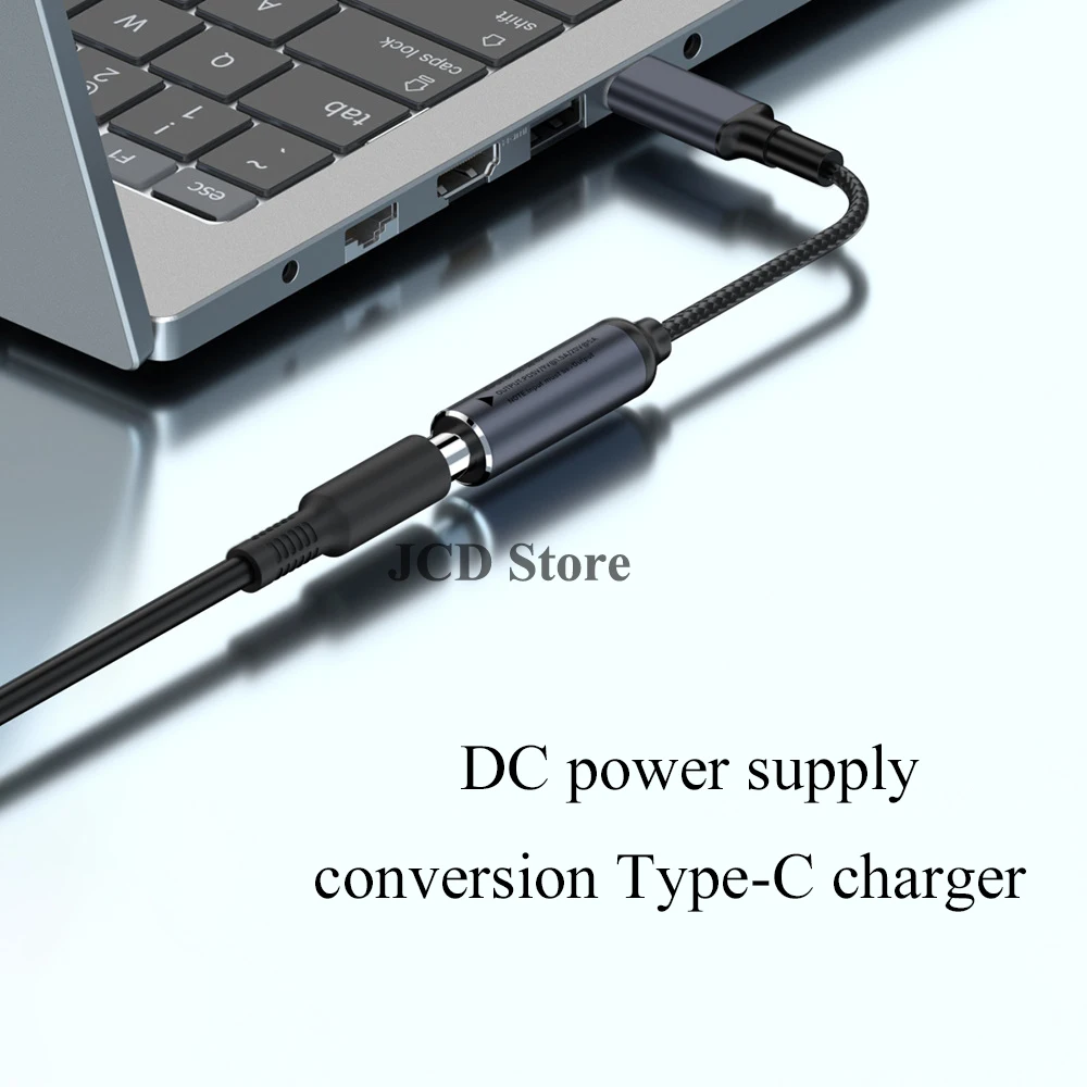 1PCS 5/9/20V DC to Type C Converter Square Mouth 5.5X2.5 7.4X0.6 Power Adapter Mobile Phone PD 100W for Lenovo/HP/Samsung