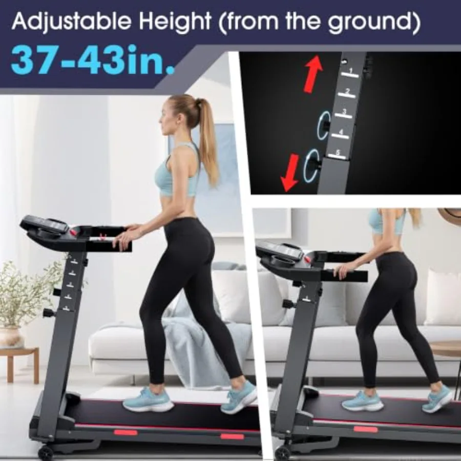 3.5 HP Treadmill with 20% Auto Incline for Home, Heavy Duty 400lb Capacity