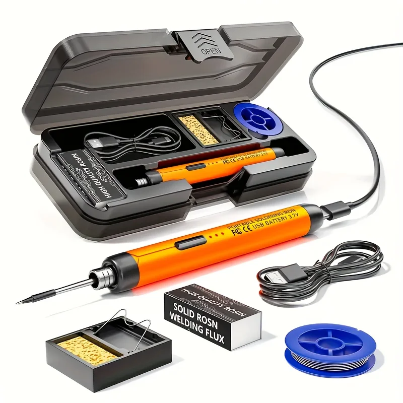 

Портативный USB-набор паяльников, сварочный пистолет с регулируемой температурой, подходящий для обслуживания электрооборудования и проектов DIY