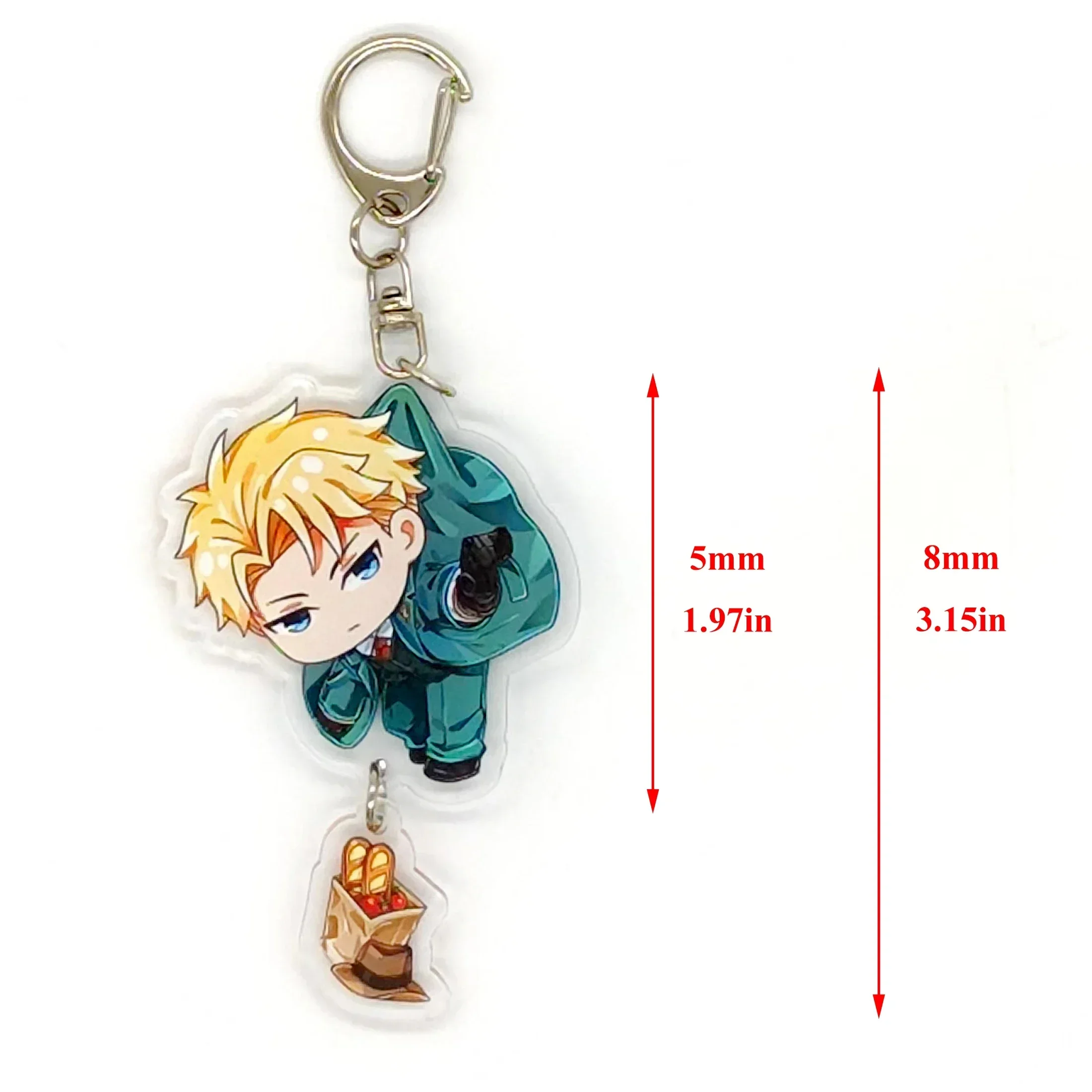 3pcs/6pcs a set Anime Keychain Spy X Family Alex Organ Sistine Megan Anya Women Accessories Cute Bag Pendant Key Ring Gifts