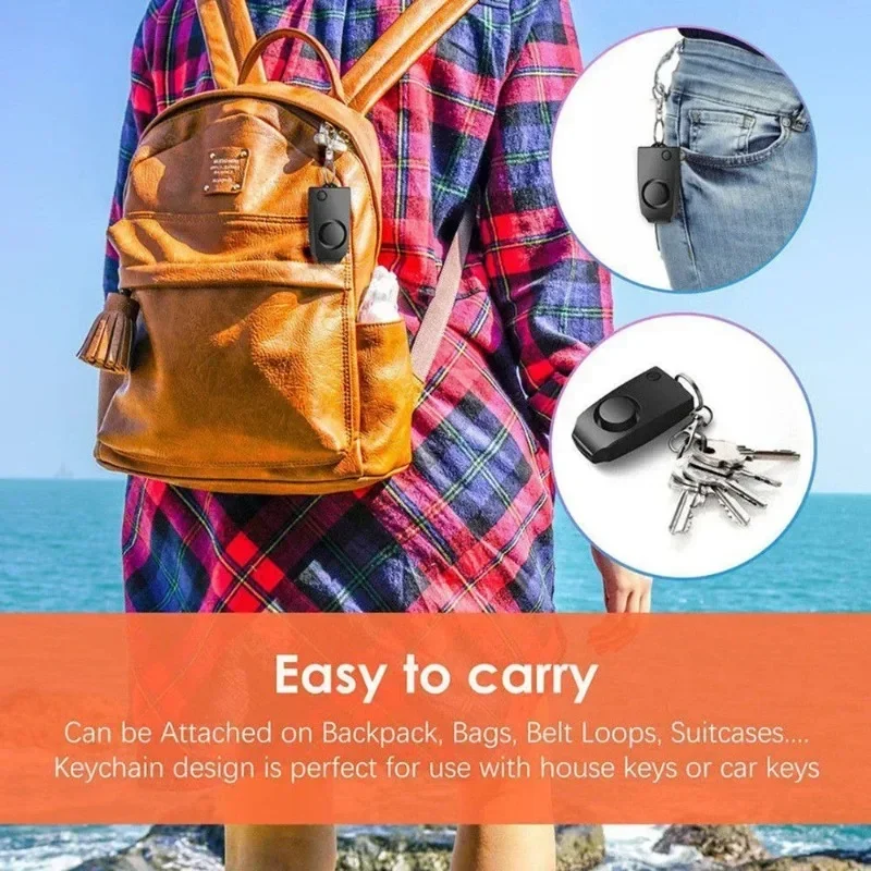 Anti-Rape Device Alarm 130dB Safe Sound Emergency Attack Self-Defense Keychain Personal Alarm Dropshipping