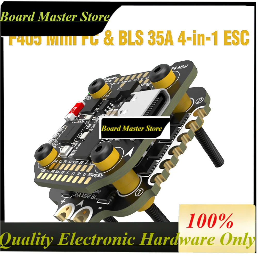 BoMasMSpeedyBee F405 Mini Flight Controller BLS 35A Mini V2 4-in-1 BLHeli_S J-H-40 ESC 20x20 Stack RC FPV Free Racing Drone