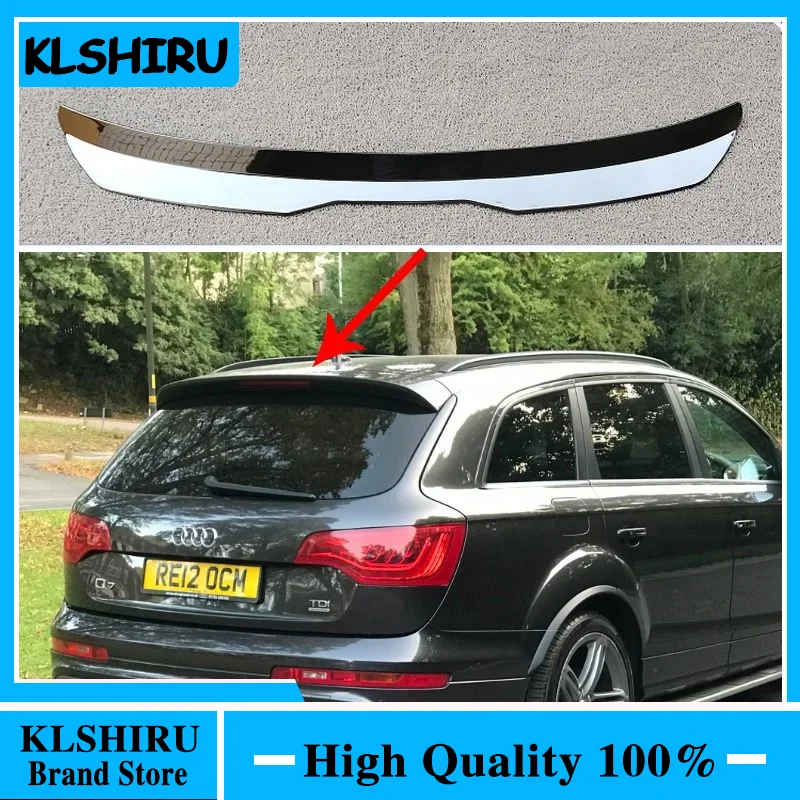 Rear Roof Lip Spoiler For Audi Q7 4L S-Line MX Rear Wing Extension ABS Plastic Gloss Black Car Tail Trunk Wing Universal Spoiler