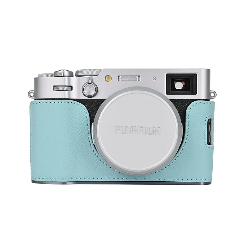 

For Fujifilm X100VI Fuji X100VI Camera Half Case Alloy steel base Open with Shoulder Strap Camera Protector Baseplate